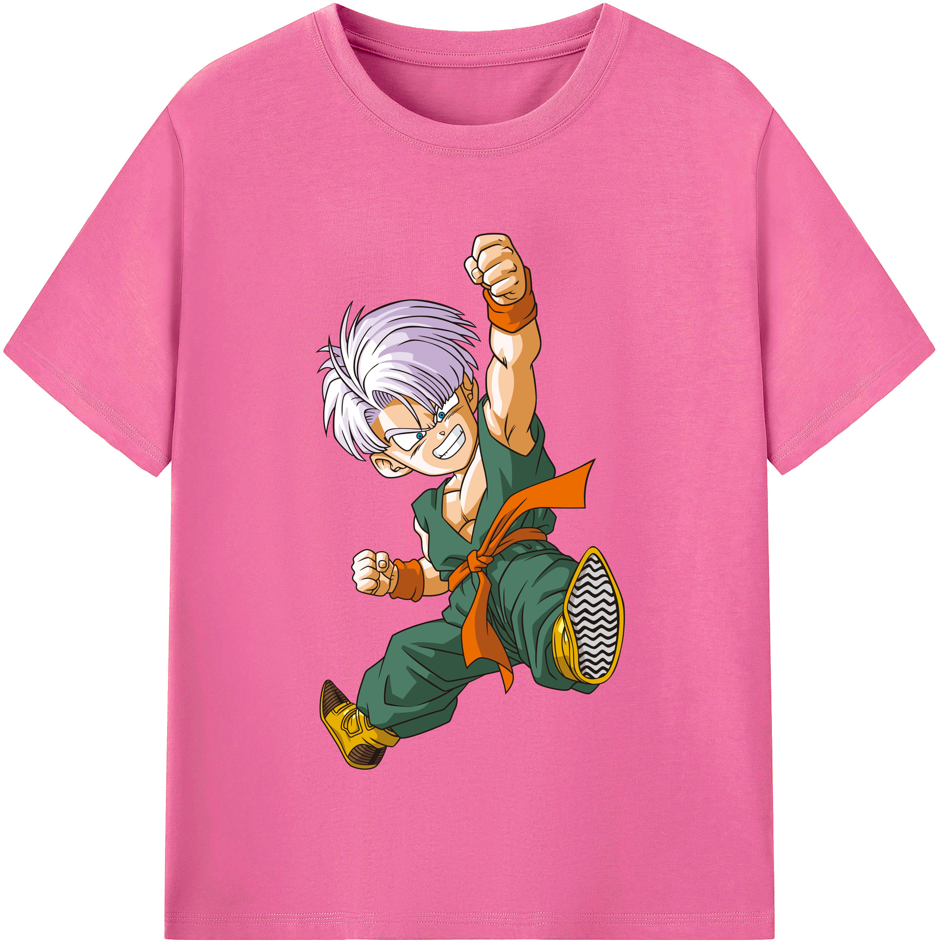 （画像用） ドラゴンボール トランクス（Torankusu）DRAGON BALL Trunks レディースカジュアルプリントTシャツ（綿100％）